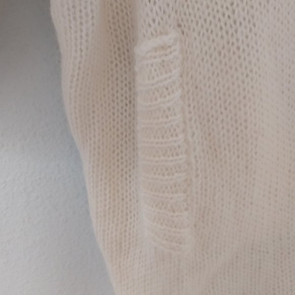 ASM ANNA Ivory Crochet Knit Mohair Blend Open Cardigan NWT - Picture 5 of 8